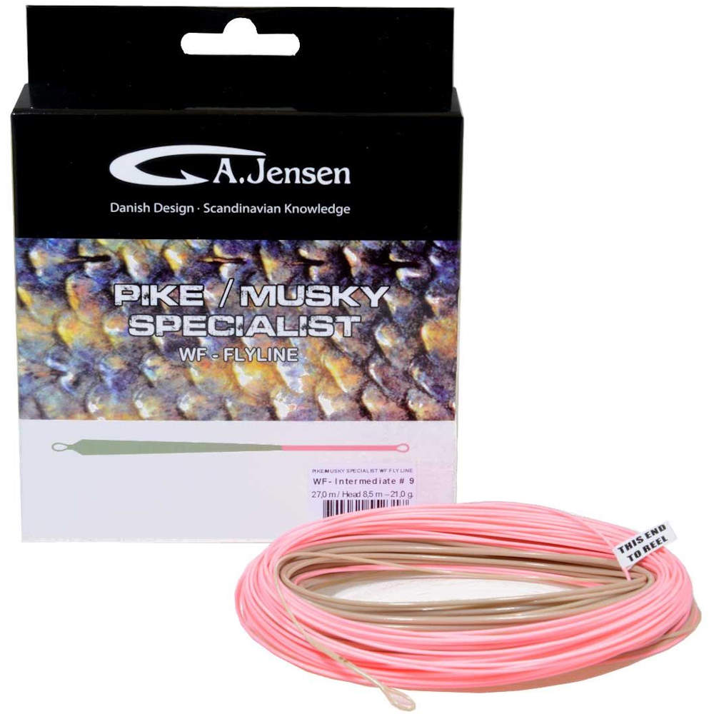 Fluesæt til geddefiskeri - med stang, hjul og 3 liner