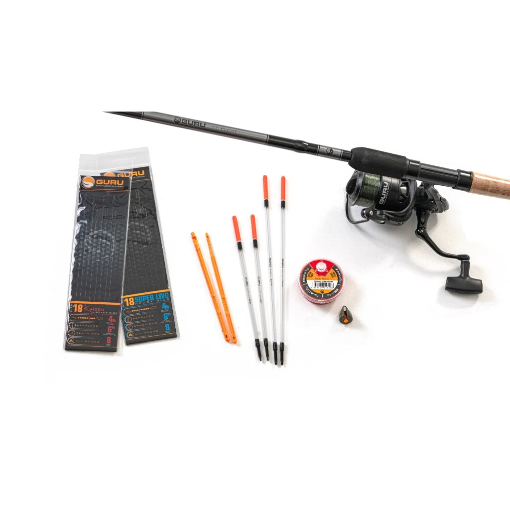 Guru 11’ Natural Waggler Rod & Reel Combo - komplet sæt