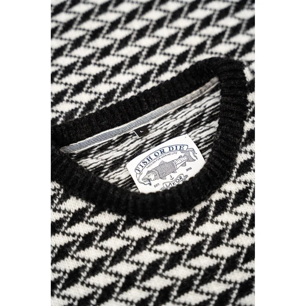 Faroese Fisher Knit Off White / Black LAKOR