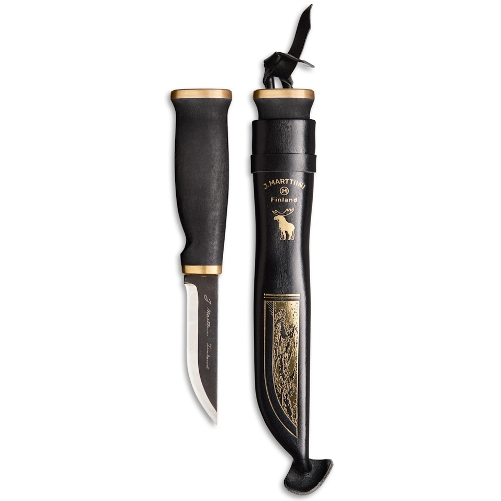Marttiini Moose Kniv Black in Wooden Box