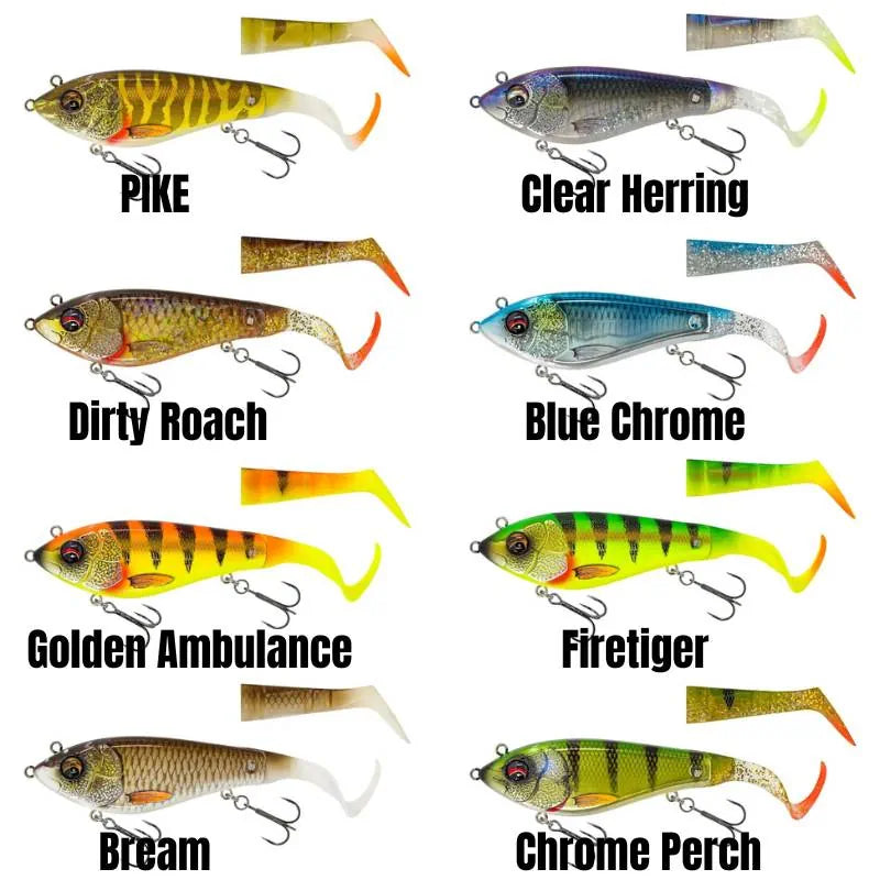 Savage Gear Deviator Tail Hybrid Bait med paddle‑ og curl‑tail oversigt