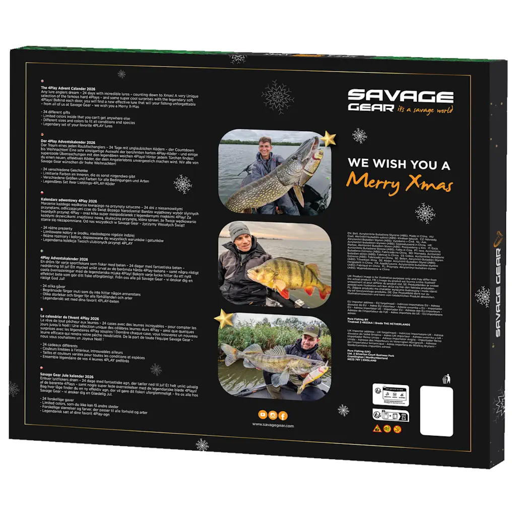Savage Gear Advent Calendar 4Play 2026 - Julekalender til geddefiskeren