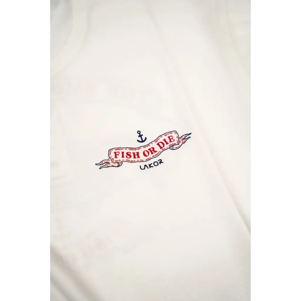 The Smoking Salmon T-shirt Star White LAKOR