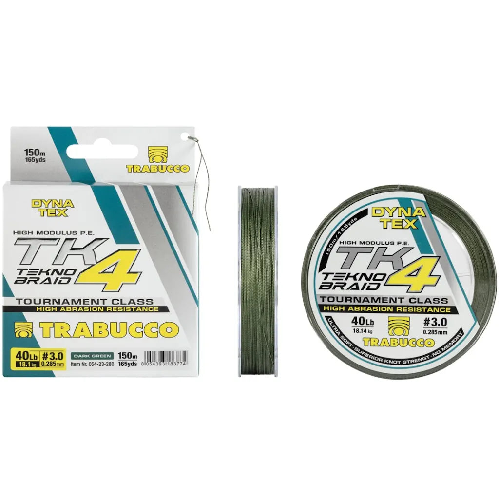 Trabucco DynaTex TK4 Tekno Braid 150m - Oliven Grøn