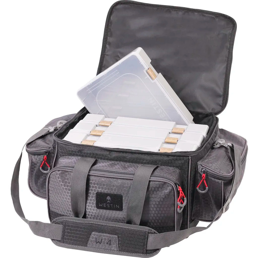 Westin W4 Jumbo Lure Loader L med 4 boxe Taske til fiskegrej