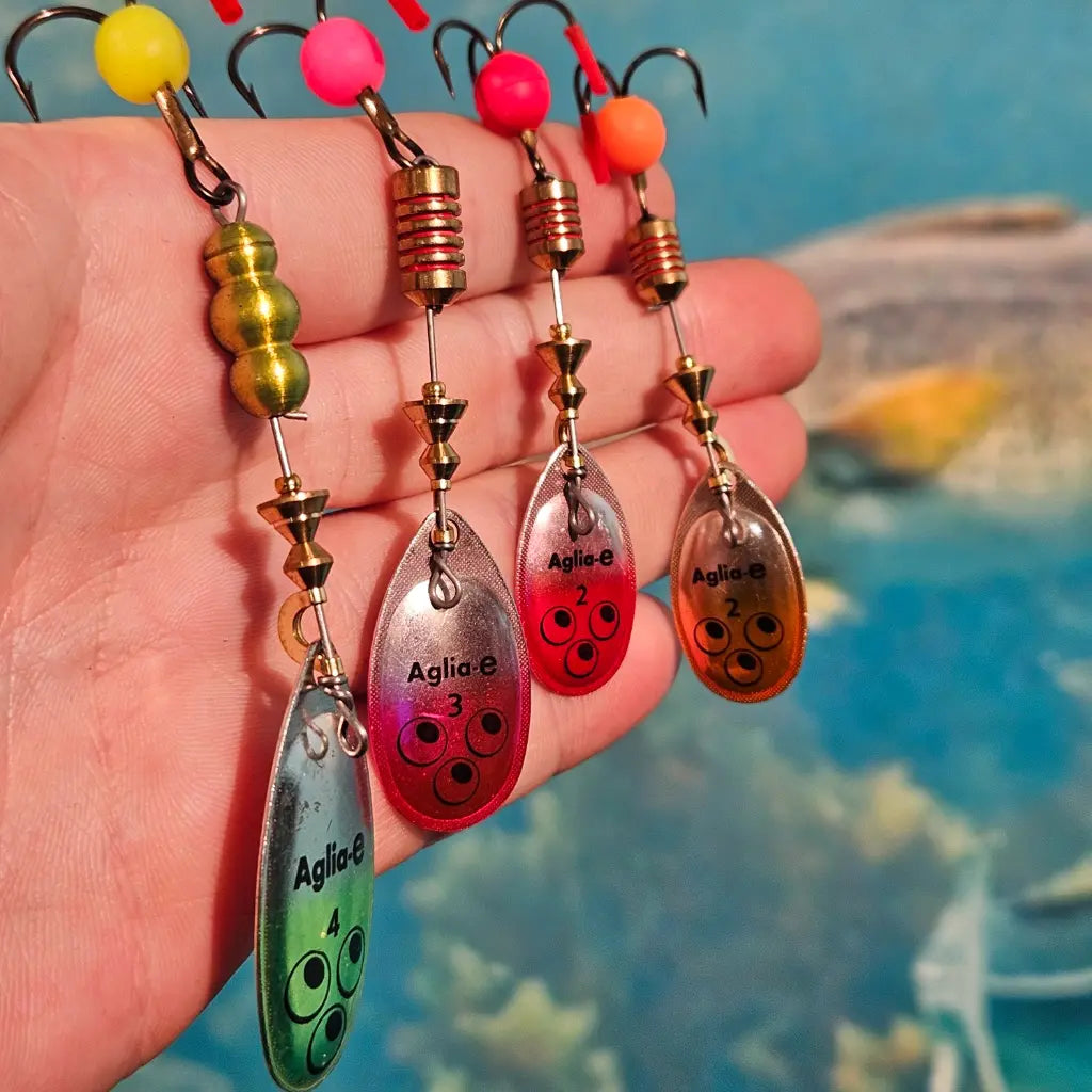 Mepps UV Spinner 4pak Aglia-E