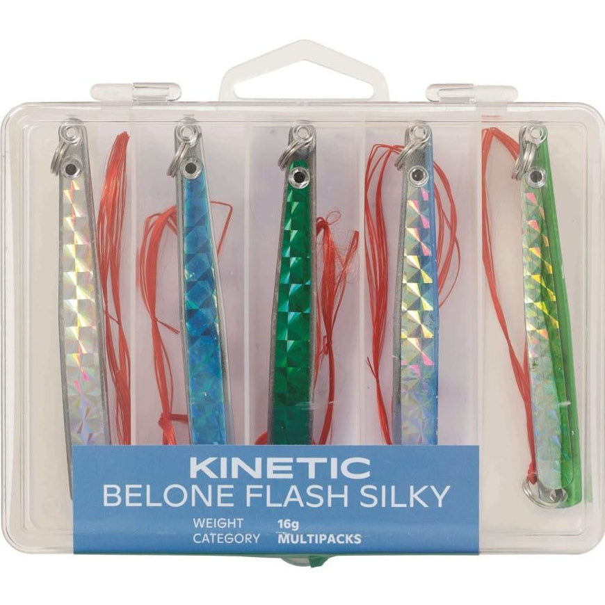 Hornfiskeblink 5 pak - Kinetic Belone Flash Silky