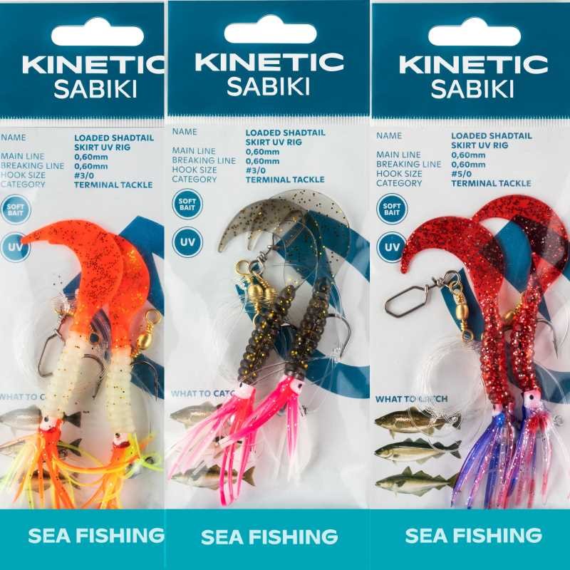 Kinetic Sabiki Loaded Shadtail Skirt UV Sprutteforfang