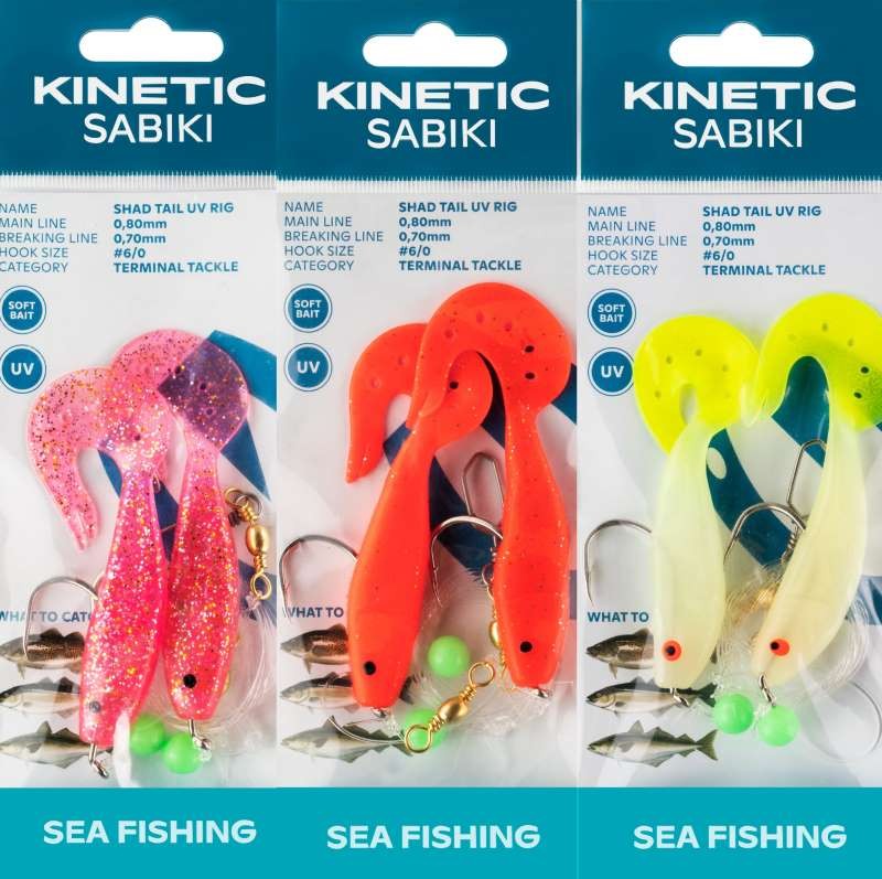 Kinetic Sabiki Shad Tail UV Torskeforfang