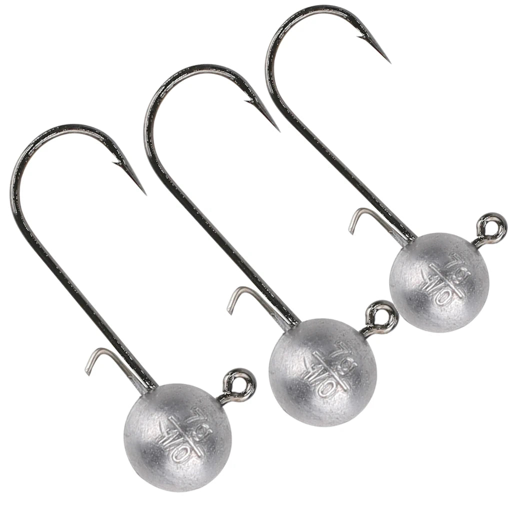 Jighoveder 3pak til fiskeri med gummidyr  - Mikado Jaws Eco