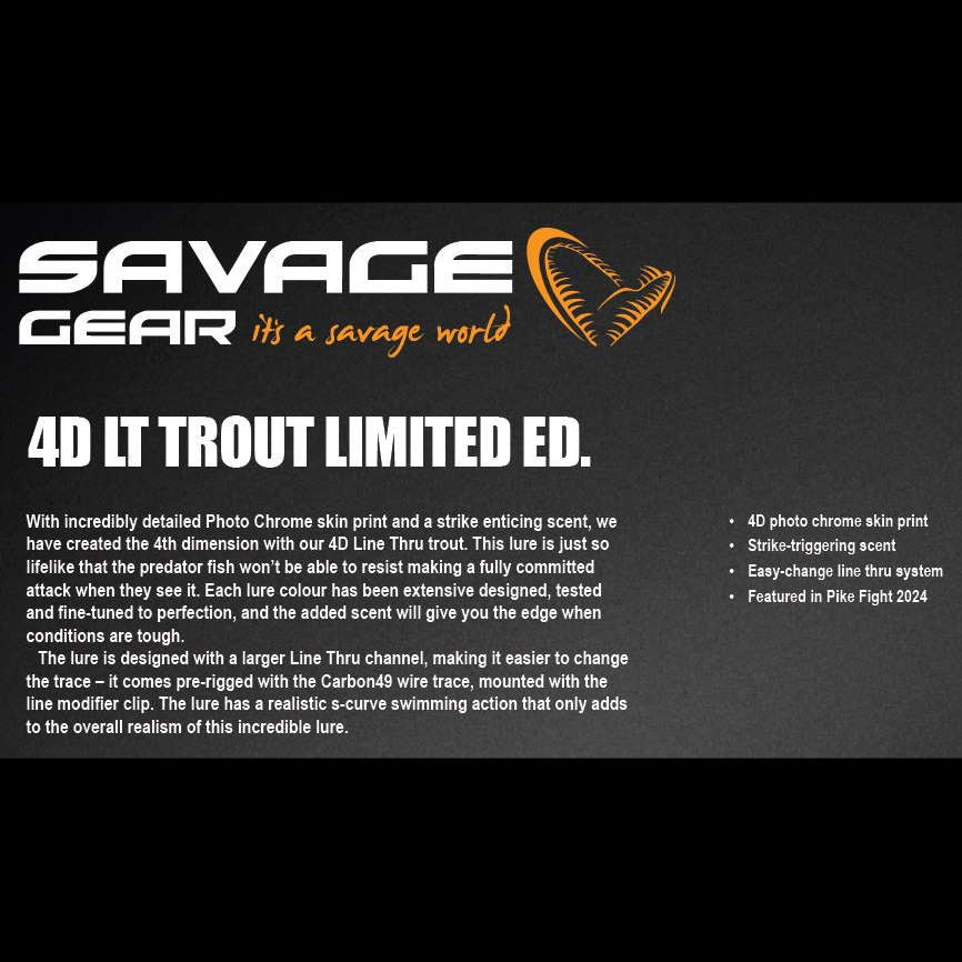 Savage Gear 4D LT Trout 30Cm Limited Pikefight Edition