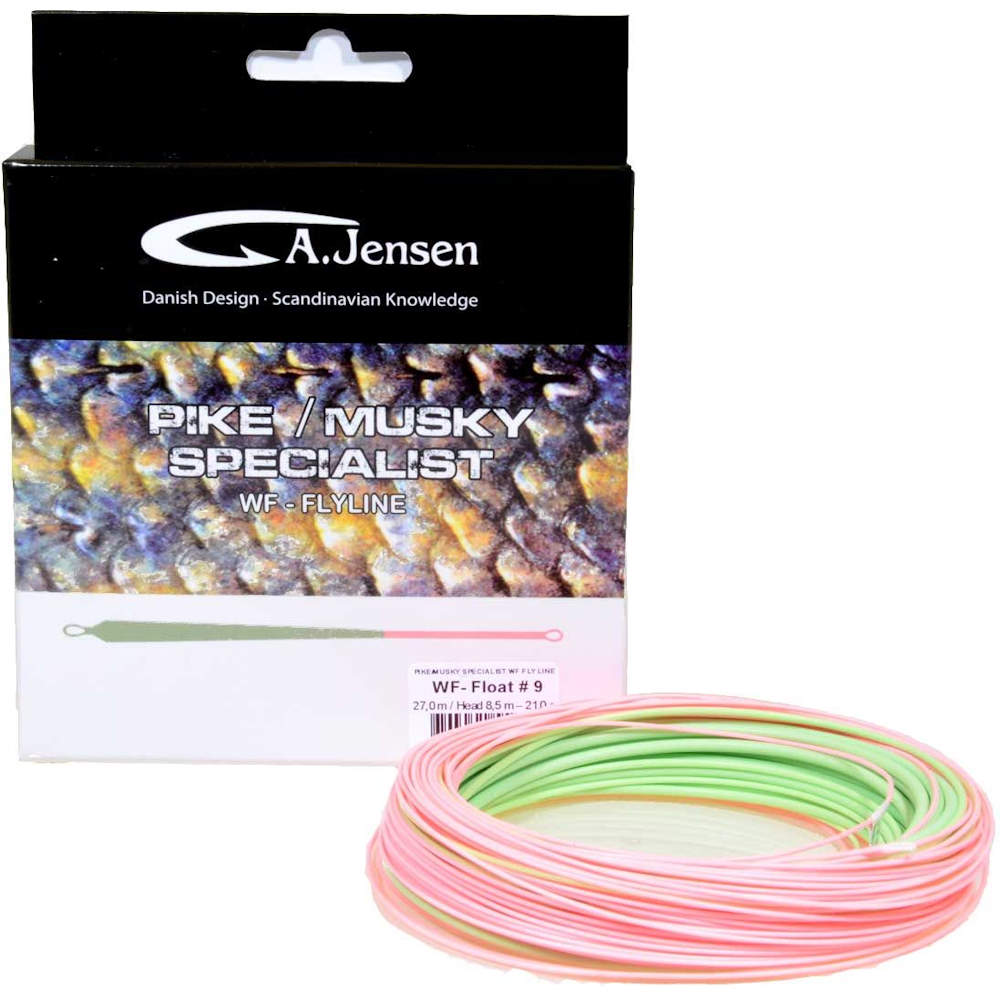 Fluesæt til geddefiskeri - med stang, hjul og 3 liner